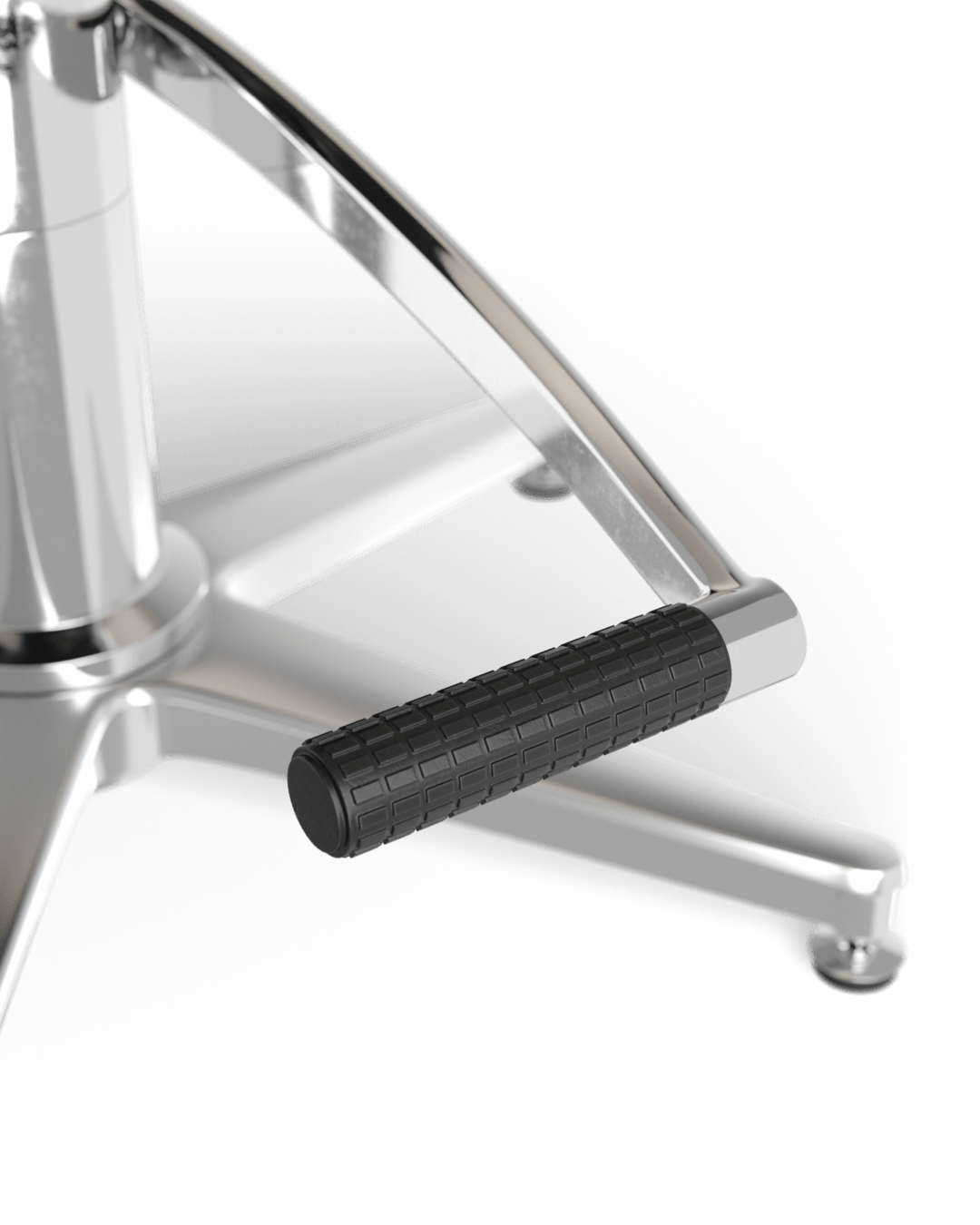 Eco - Beige hairdresser's chair - Chrome cross foot